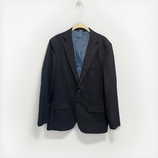 Haggar Navy Tailored Fit Blazer Sport Coat Jacket Mens 38 Regular