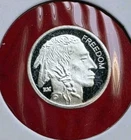 Indian & Buffalo Nickel - 1 Gram .999 Fine Silver Mini Bar Round Coin Ingot