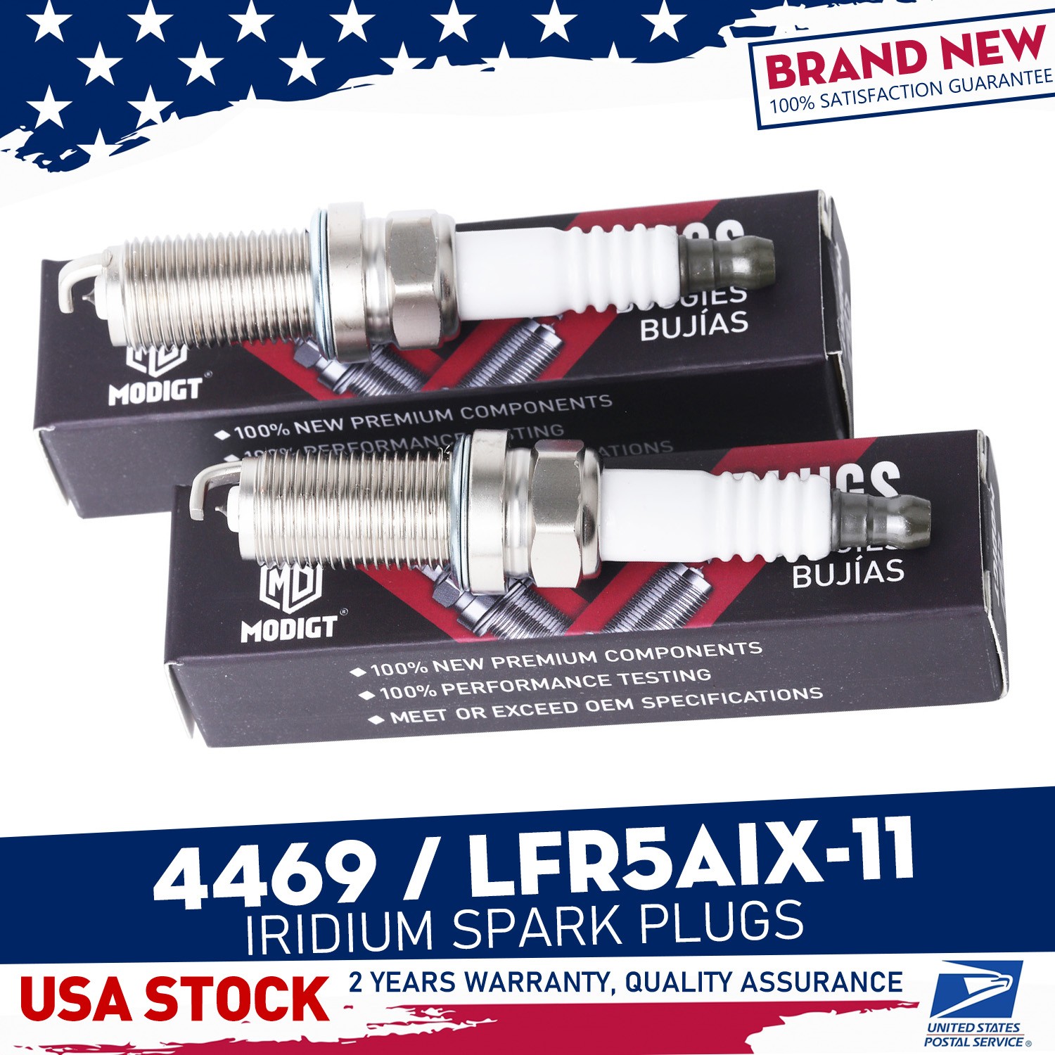 2PCS OEM Replacement For NGK 4469 / LFRSAIX-11 Premium Iridium  Spark Plugs