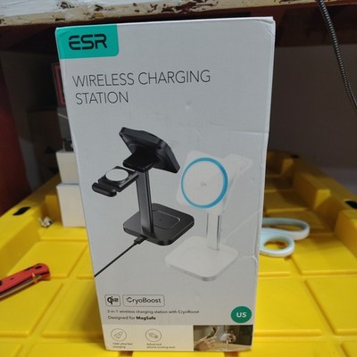 ESR Qi2 3-in-1 Wireless MagSafe Charging Station with CryoBoost - White new