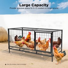 Indoor Outdoor Chicken Coop Steel Large Durable With Automatic Egg Collection