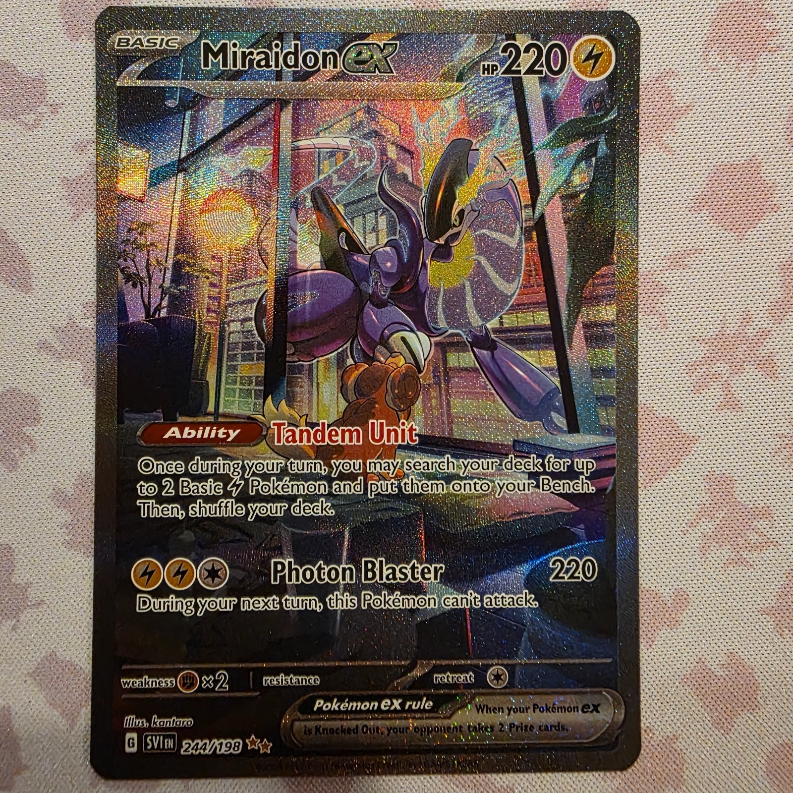 Miraidon ex 244/198 Special Illustration Rare Scarlet & Violet Pokemon NM