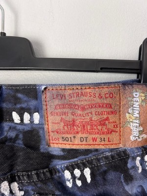 Denim Tears x Levi's x Skepta Jeans - Size 34 - Painted Blue | eBay