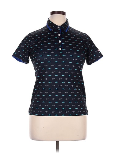 Mizuno, Mizuno Women Blue Short Sleeve Polo XL