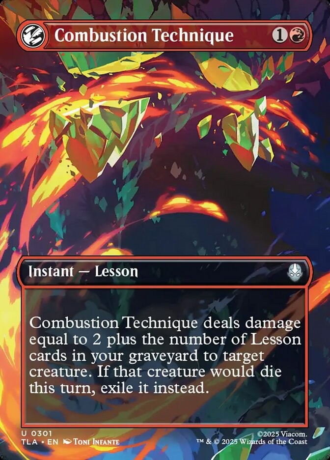 MTG Avatar BORDERLESS SCENE U Combustion Technique #0301