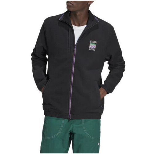 Neuf Petit adidas Originaux Adiplore Noir Polaire Zip-Up Veste GV0967 Mountain - Photo 1 sur 7
