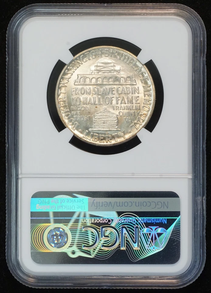 1951 D Washington-Carver Commemorative Silver Half Dollar MS 65 NGC 50C US COIN - Image 2 of 4