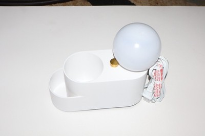 Room Essentials White Organizer Lamp Desk Clutter NWT Office Caddy Holder Shine