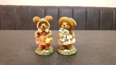 2 Vintage Artmark Frühling Osterhase Hasen Schlappohren Haus Garten Deko