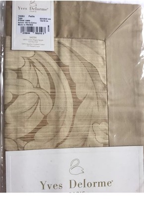 YVES DELORME TRIBU PAILLE SATIN BOUDOIR KISSENBEZUG LUXUS