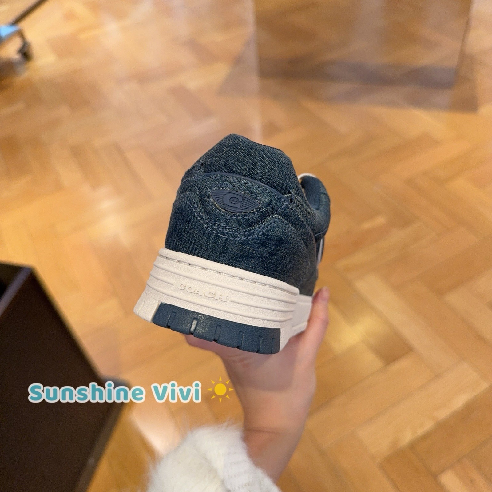 NEW Coach Woman Soho Sneaker In Loved Denim  CDE24 Denim Choose Size thumbnail 4