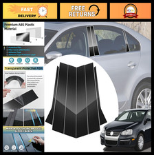 Vw Jetta 2006-2011 Window Pillar Cover Stickers Exterior Trim Molding Kit 6pcs