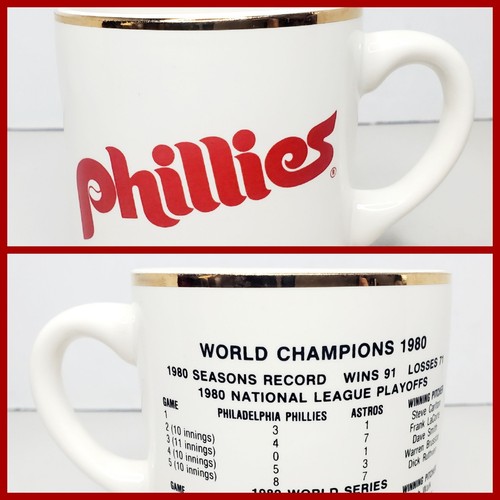 Vintage Philadelphia Phillies 1980 World Series Ceramic Cup / Mug ~ Made In USA - 第 2/5 張圖片