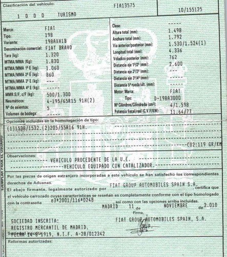 735443852 PARAGOLPES TRASERO / 735443852 / 5407828 PARA FIAT BRAVO II 198_ 1.6 - Imagen 10 de 10