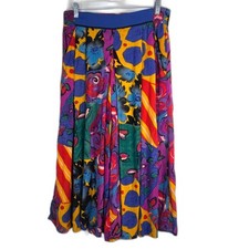 Carole Little VTG Super Wide Leg Bold Abstract Artsy Palazzo Pant Retro Y2K LG 