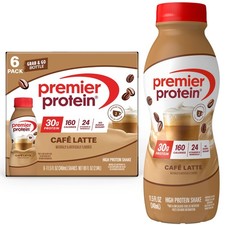 Premier Protein Shake, Caf  Latte, 30g Protein, No 11.5 Fl Oz Pack of 6 
