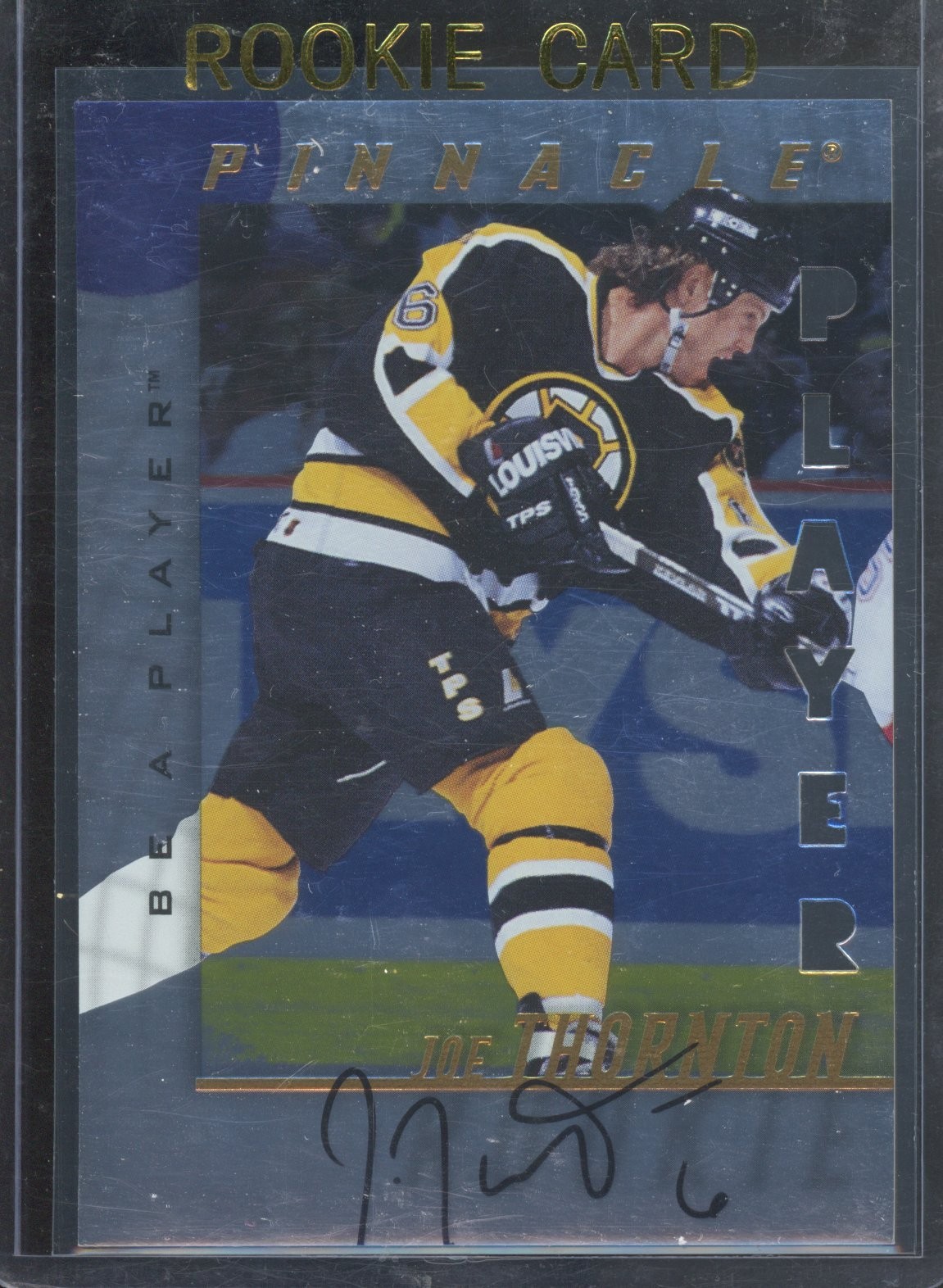 1997-98 Pinnacle Be A Player JOE THORNTON #232 RC Rookie Player Auto Bruins