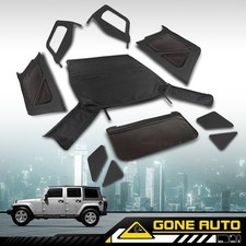 Soft Top Fit For 2007-2009 Jeep Wrangler Jk 2-door Only With Tinted Windows