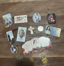 14 Sacred Heart Auto League Medal Catholic/Religious Magnets & Items Bundle