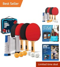 Transform Any Table into a Game with our Portable Ping Pong Set for 4 Players