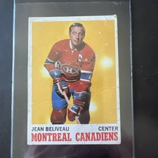 1970-71 Topps - Jean Beliveau #55 VG Slight Wrinkle Top Right