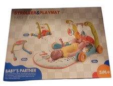 2-in-1 Baby Gym Game Mat with Walking Pedal Piano Music Fitness Activity Mat