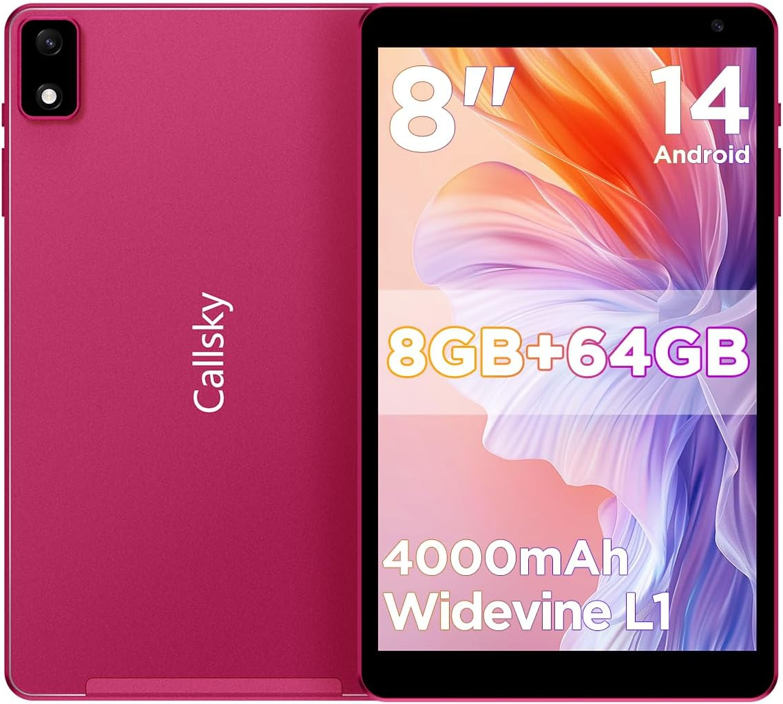 Android Tablet 8 Inch, 12(4+8) GB RAM, 64GB ROM(2TB Expandable), Octa-Core, Wi-F