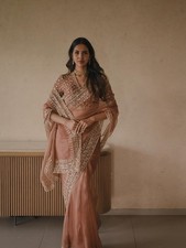 Indian Bollywood Designer Sari Wedding Party Wear Blouse Pakistani Ethnic Saree