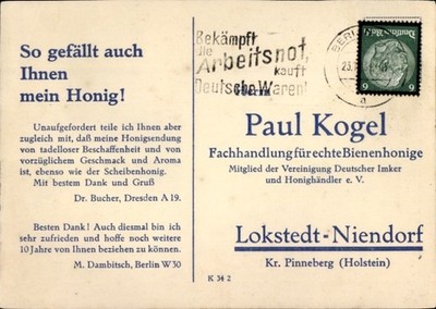Ak Werbung, Fachhandlung für echte Bienenhonige Paul Kogel,... - 4442417