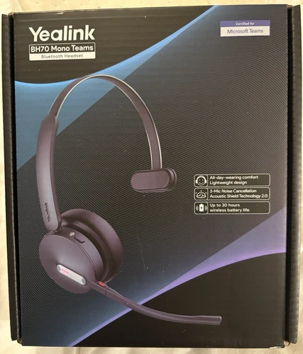 Yealink BH70 Mono Teams USB-A Bluetooth Wireless Headset  in Box