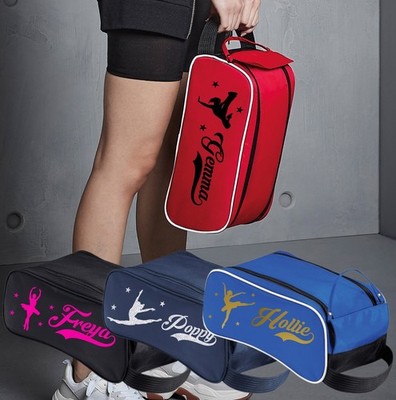 Personalisierte Tanzschuh Tasche Sport Schule Reise Ballett Gymnastik Glitzer Cheer