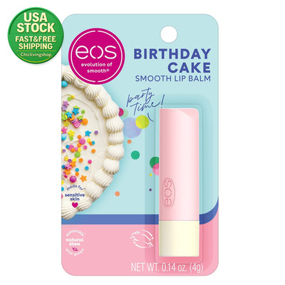 Natural Shea Lip Balm Birthday Cake 0.14 Oz Moisturizing Lip Care