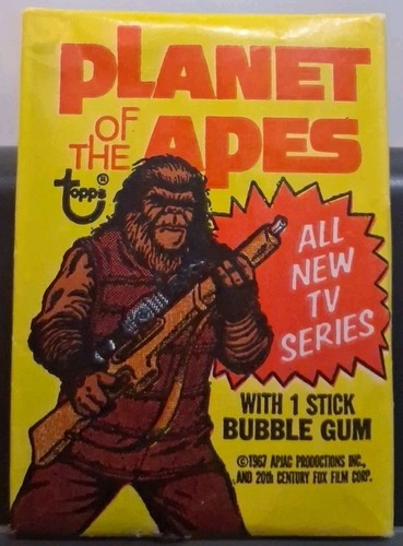 Vintage 1975 Topps Planet of the Apes New Factory Sealed Wax Pack With Gum *RAR