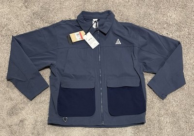 Nike ACG Smith Summit UV Full Zip Up Jacket Navy HV0598-437 Mens Size Large