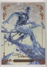 2018 Upper Deck Marvel Masterpieces Level 2 Legendary Orange 4/99 Iceman #55 5x5