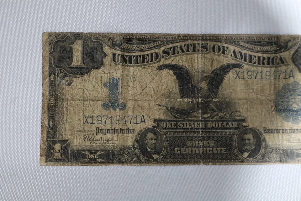 1899 $1 Black Eagle One Dollar Note Large Silver Certificate - Image 3 of 4