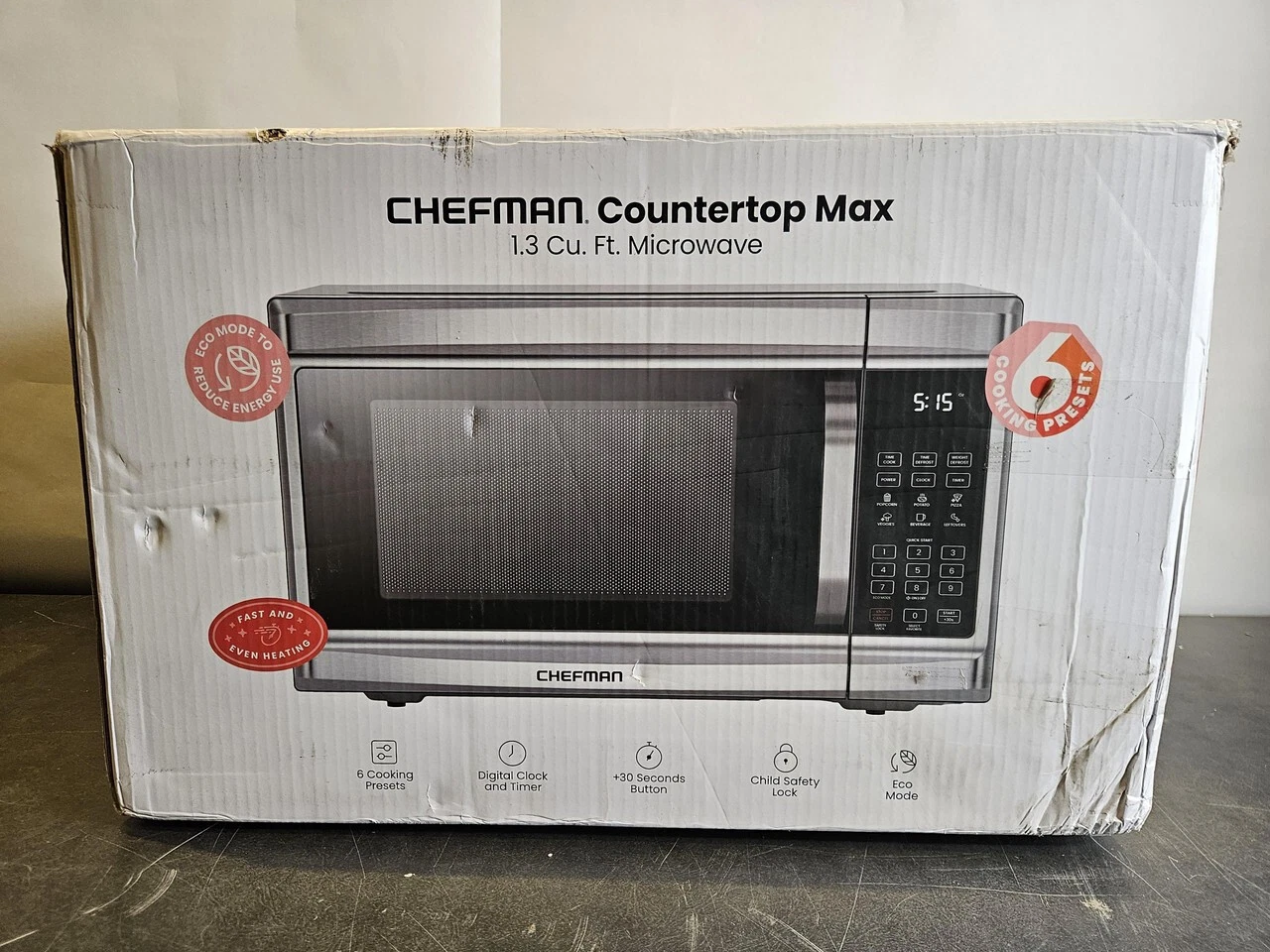 CHEFMAN RJ55-SS-13 COUNTERTOP MAX 1.3 CU. FT. DIGITAL MICROWAVE
Opens in a new window or tab