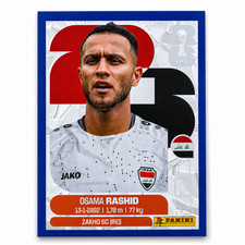 BLUE CRUMPLE PARALLEL ⚽🏆 2026 PANINI WORLD CUP STICKER | RASHID IRQ 17