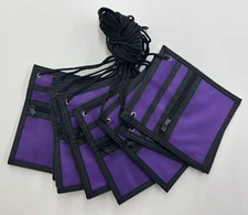 Lot of 40 Neck Wallet ID Badge Holder Lanyard  for Trade Shows/Events PURPLE