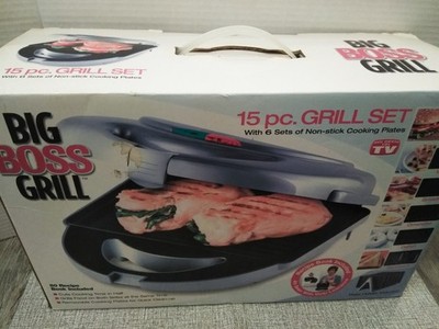 As Seen On TV EMSON The Big Boss Grill W/6 Sets Of Cooking Plates -new old stock