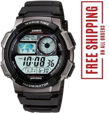 AE1000W  Series | Men’s Digital Watch | 100M WR | Multi Alarms | 100 SEC S