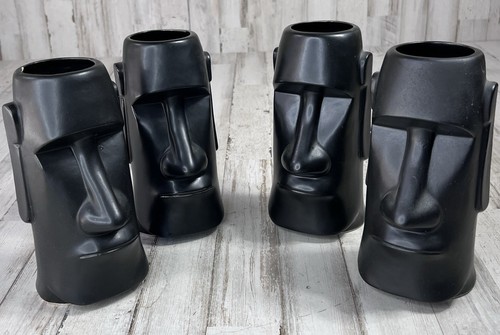 Set 4 1960s Aku Aku Stardust Vegas Moai Tiki OMC Japan - HTF Black Otagiri