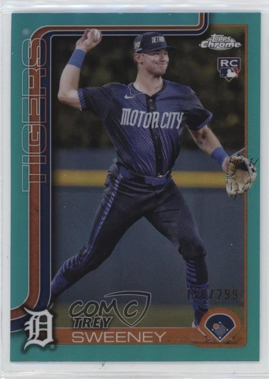 2025 Topps Chrome Teal Refractor /299 Trey Sweeney #6 tw0