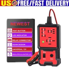 4 5 Pin 12v Relay Tester For Car-professional Auto Automotive W Battery Clips