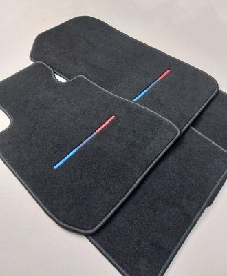 für BMW Z4 E85 E86 Premium Velours Fußmatten STICK 3-farbig M-Line Automatten