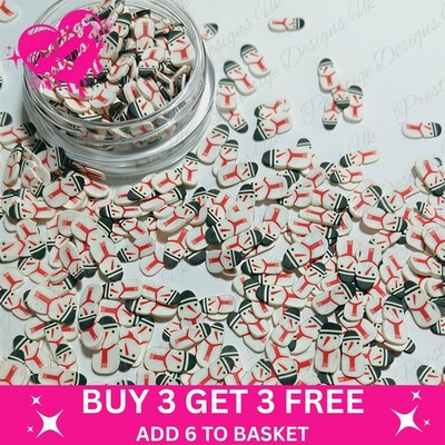 Snowman Polymer Clay Slices Christmas Nail Art Scrapbooking Minature Sprinkles 
