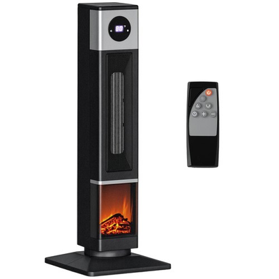 #ad 1400W Electric Heater with Oscillation Timer Black $43.99