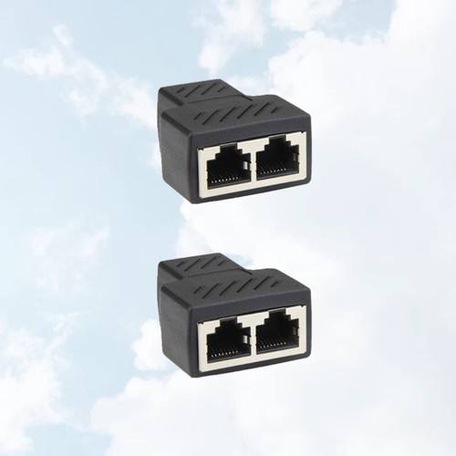 2pcs Network Cable Connector Splitter Connector Black practical connector - 第 11/11 張圖片