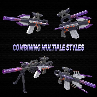 Automatic Sniper Rifle Toy for Nerf Gun Darts, Transforming Foam