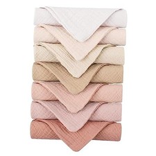 Baby Muslin Washcloths 7-Pack, 100 Cotton Baby Bath Washcloths, Soft  Pink
